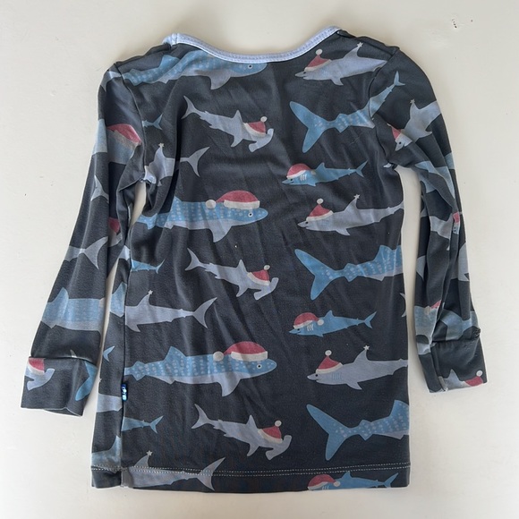 Kickee Pants Toddler Boys Pajamas Holiday Santa Sharks Glacier Lights Christmas - Picture 7 of 13